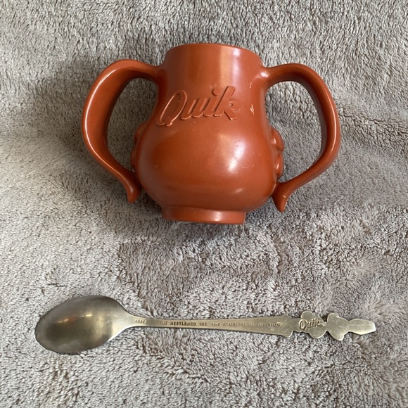 Vintage Quik bunny mug and spoon - Picture 3 of 3